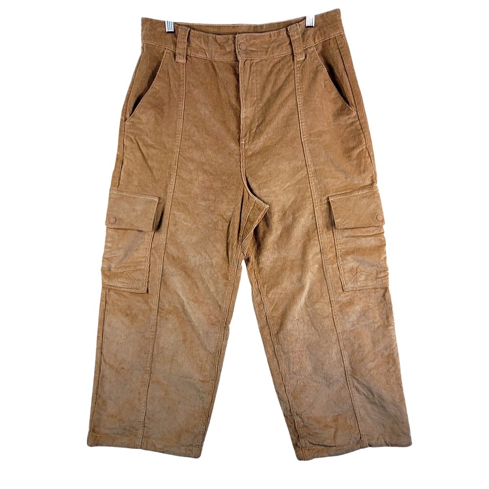 The North Face Cargo Pants Women's Size 14 34x25 Tan Brown Corduroy Straight Leg